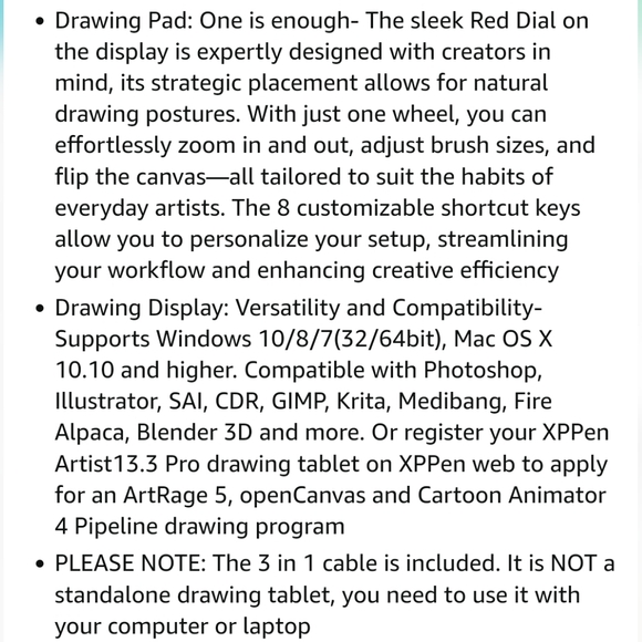 XP-Pen Drawing Tablet 13.3 Pro Graphics - Picture 12 of 13